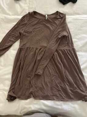 Brown Babydoll Dress